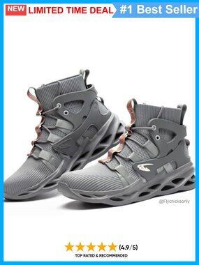 Steel Toe Work Safety Boots Lightweight Breathable Industrial Construction Ankle